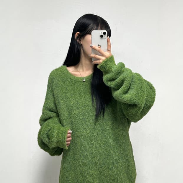 노메뉴얼 앙고라 니트