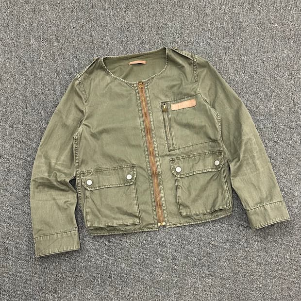 38)Macphee vintage 카키 투포켓 집업 자켓