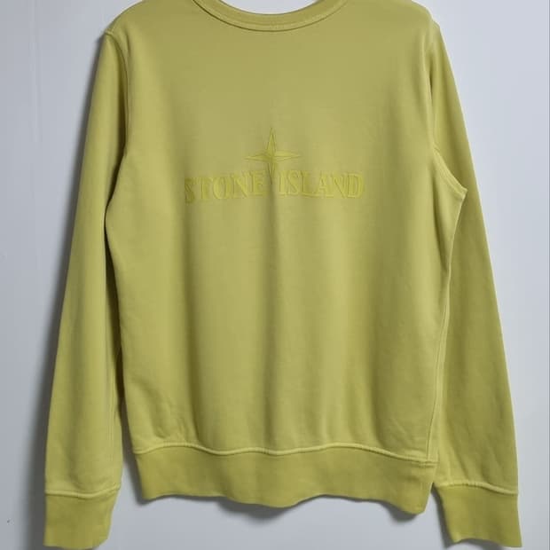 M (95) 스톤아일랜드 라임 맨투맨 QR인증정품