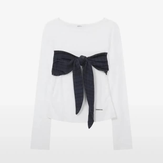 미세키서울 체크타이 롱슬리브 Check tie long sleeve