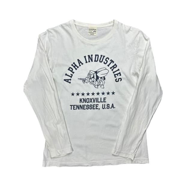M) 알파인더스트리 USA 프린트 긴팔 티셔츠 T-103