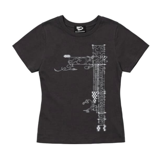 웰빙익스프레스 Hybrid Tattoo Tee Charcoal
