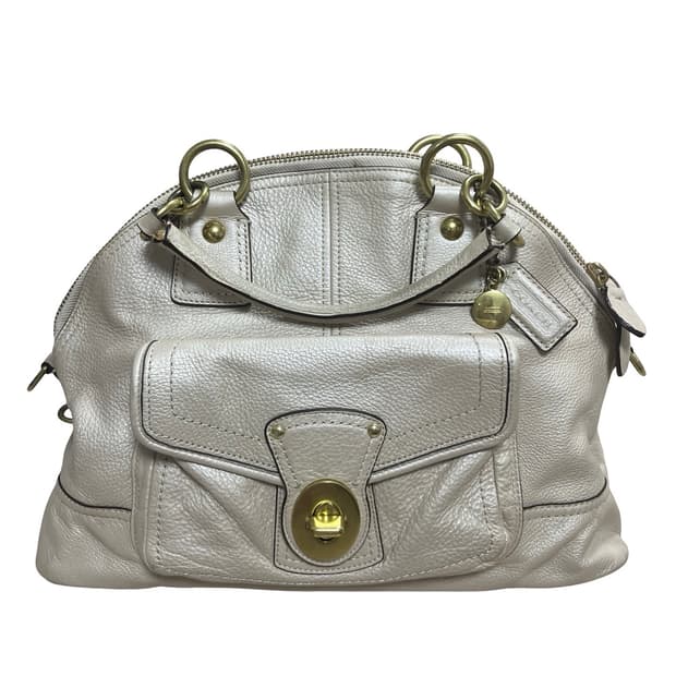 코치 실버 토드백