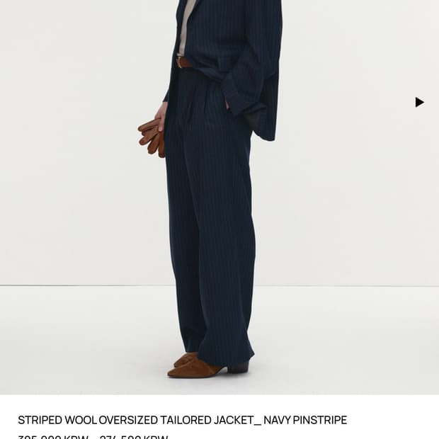 토니웩 25ss STRIPED WOOL OVERSIZED TAILORED