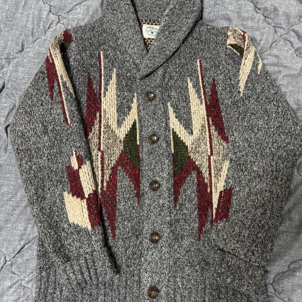 워크웨어 나바호 숄카라 가디건