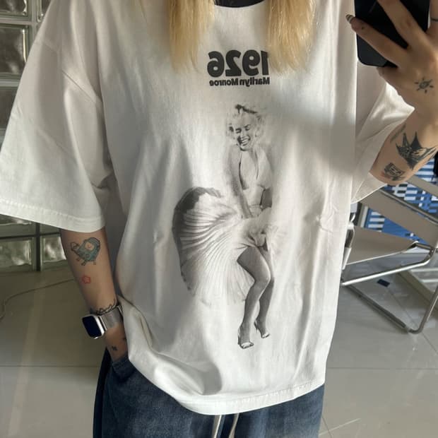 Marilyn Monroe Ringer T-shirt 마릴린 먼로 티셔츠
