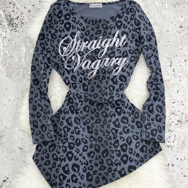 호피 글리터 갸루 언발 원피스