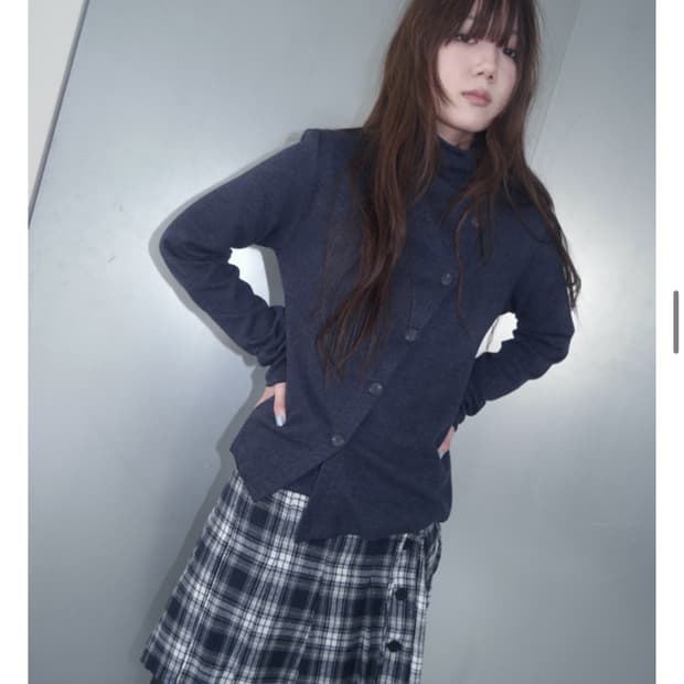 애프터먼데이 oblique cardigan top set (4c)