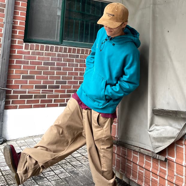 라브로스 코듀로이 베이지 캡