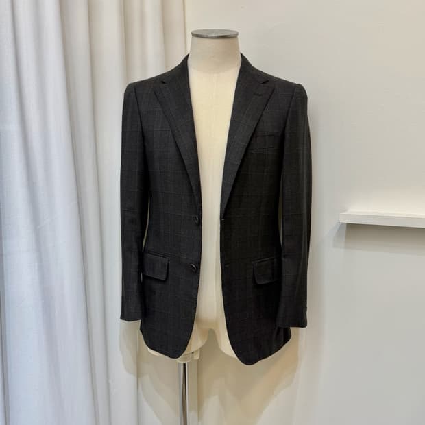 United Arrows Sovereign 빈티지 차콜 핀스트라이프 셋업