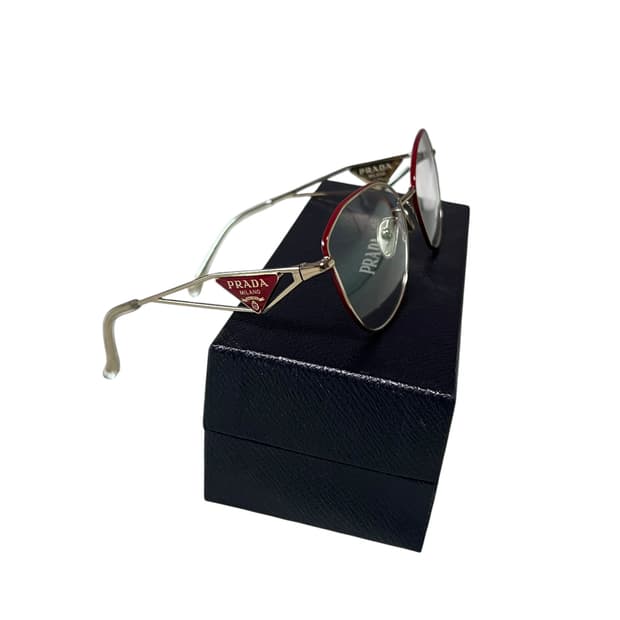 프라다 명품 골드 메탈 안경테 여자명품