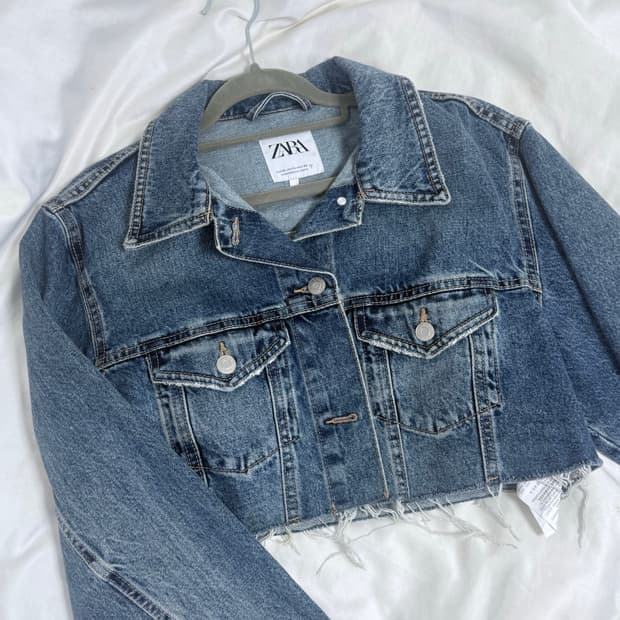 자라 크롭 데님 자켓
