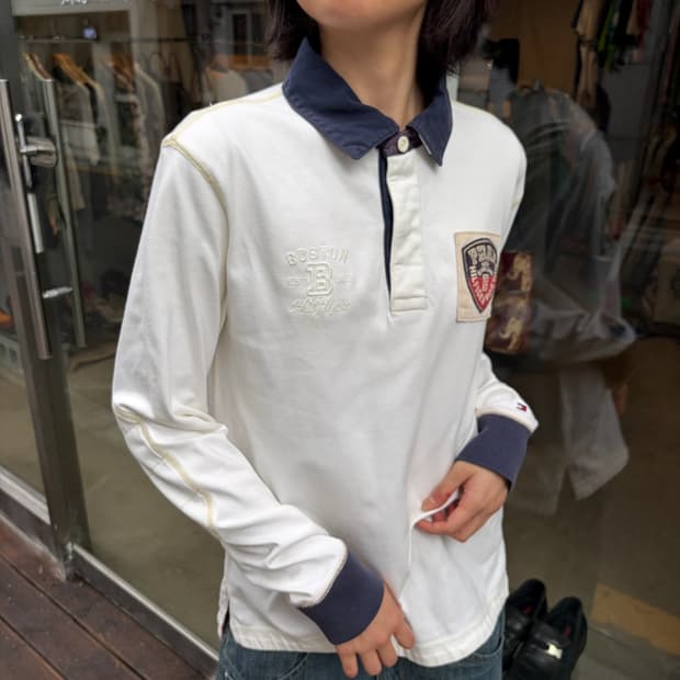 Tommy Hilfiger 프레피 보스턴 카라 티셔츠 M
