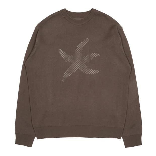 [M] 더콜디스트모먼트 스타피쉬 로고 니트 브라운