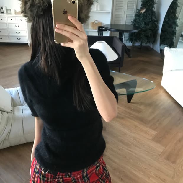 vintage angora turtle neck knit