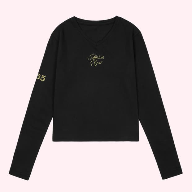 어탠즈 Attends 블랙 티셔츠 