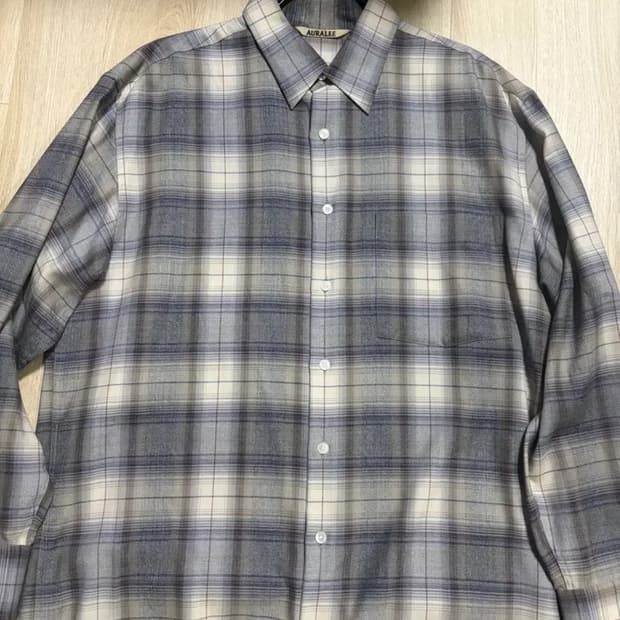 3) 오라리 23fw 울셔츠 그레이