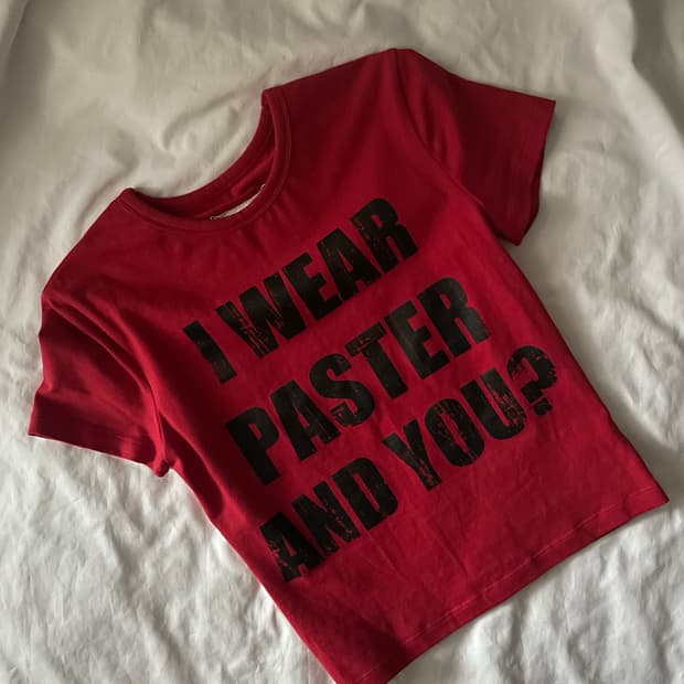 paster I WEAR PASTER T-SHIRT, RED 딱붙반팔