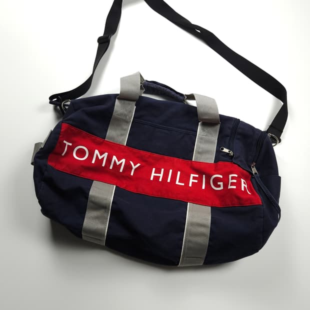 00s 타미힐피거 올드스쿨 스펠아웃 빅로고 짐백 (OS)