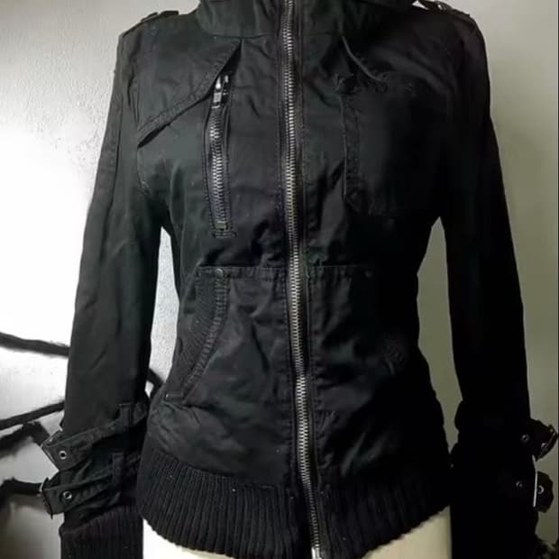 y2k 고스 밀리터리 자켓