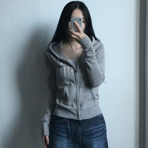 아베크롬비 y2k 와투케 그레이 후드집업