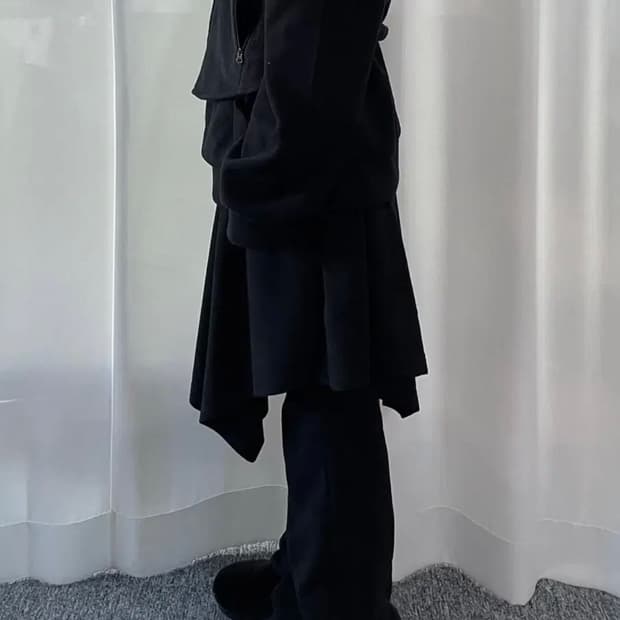 지초이 컴포트 23-001 플레어 스커트 블랙