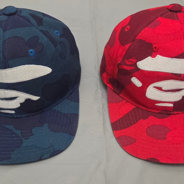 베이프 사루페이스 빈지노 볼캡 빅페이스 스냅백 레드 블루 일괄