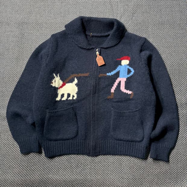 (새상품) 코위찬 니트 집업