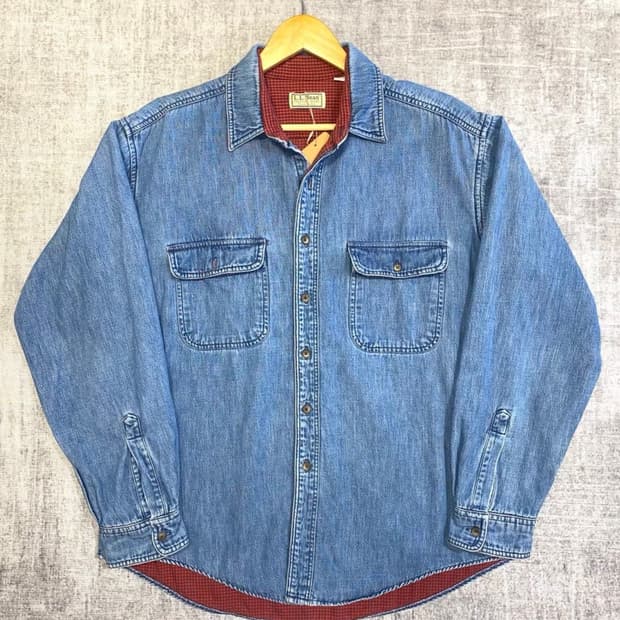 Vintage L.L.Bean(엘엘빈) 헤비 데님 셔츠 자켓