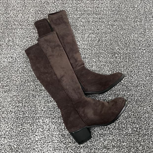 빈티지9. 포멜카멜레 스웨이드 브라운 롱 부츠 워커 여성구두