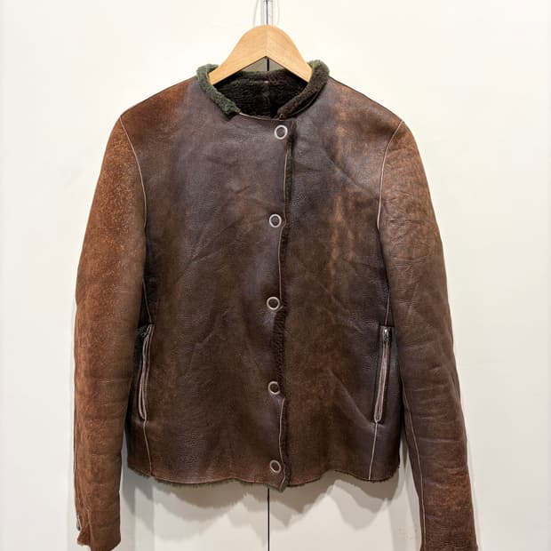 질샌더 램스킨 무스탕 자켓