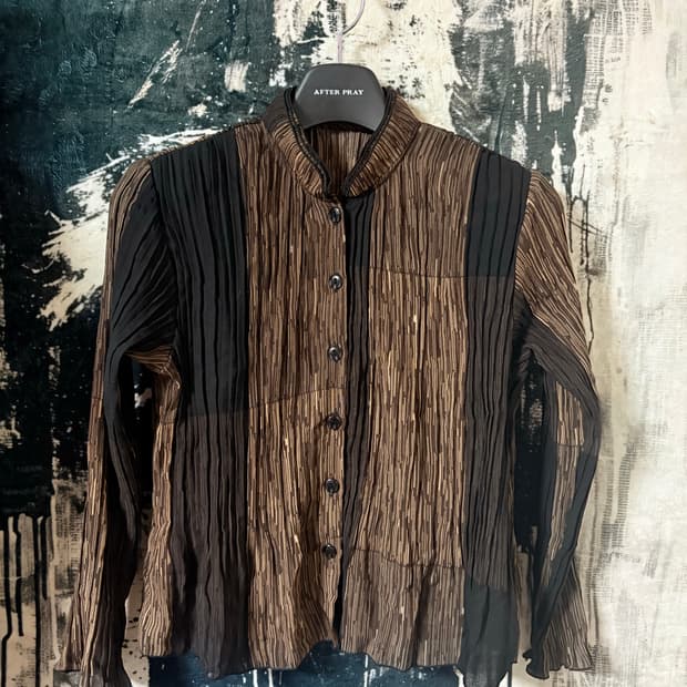 Gabin pleats cardigan shirt 