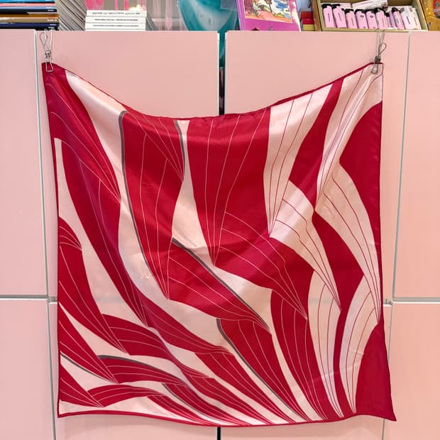 빈티지 체리 그래픽 스카프