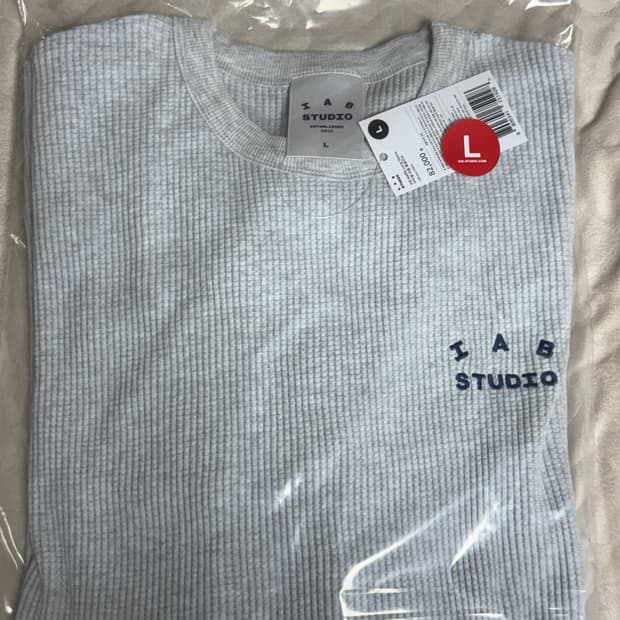 아이앱 와플 롱 슬리브 라이트 그레이 L