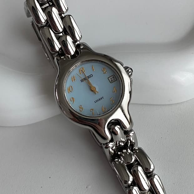 Seiko 세이코 Lucent 루센트 데이트 라이트블루 쿼츠