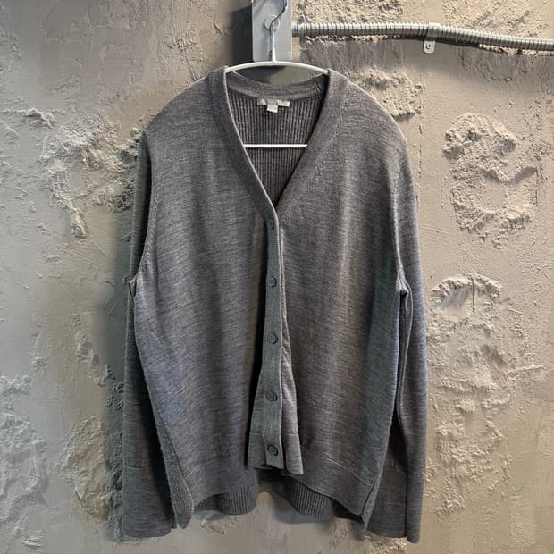 코스 COS 울 브이넥 가디건 그레이 S