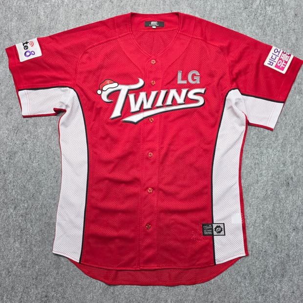 LG 트윈스 썸머 크리스마스 자수 한정 야구 유니폼 반팔져지 120