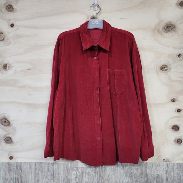 517) 여성 코듀로이 셔츠 레드