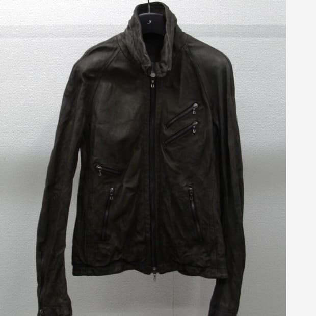 손상있음 08fw julius jutneck leather jacket