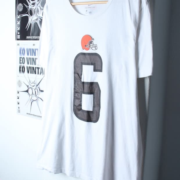 (L-XL) 나이키 반팔 티셔츠 NFL 럭비 베이커메이필드-7B37