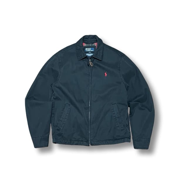 [S] 폴로 랄프로렌 블랙 레드포니 스윙톱 코튼 블루종 자켓