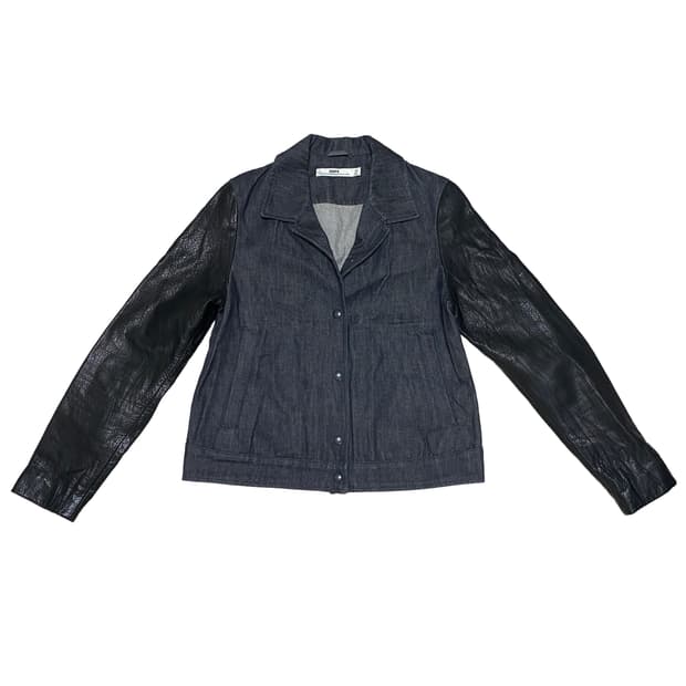 Hope 레더 데님 슬리브 자켓