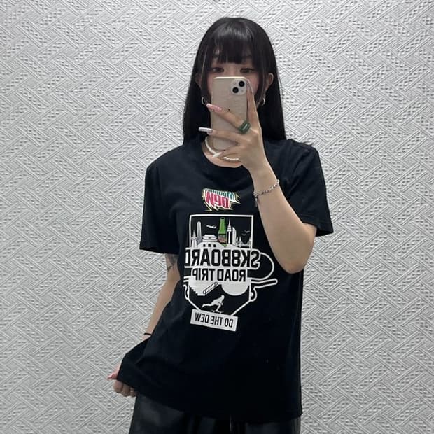 희귀 빈티지 올드스쿨 스트릿 펑크 마운틴듀 프린팅 반팔티 L C13430