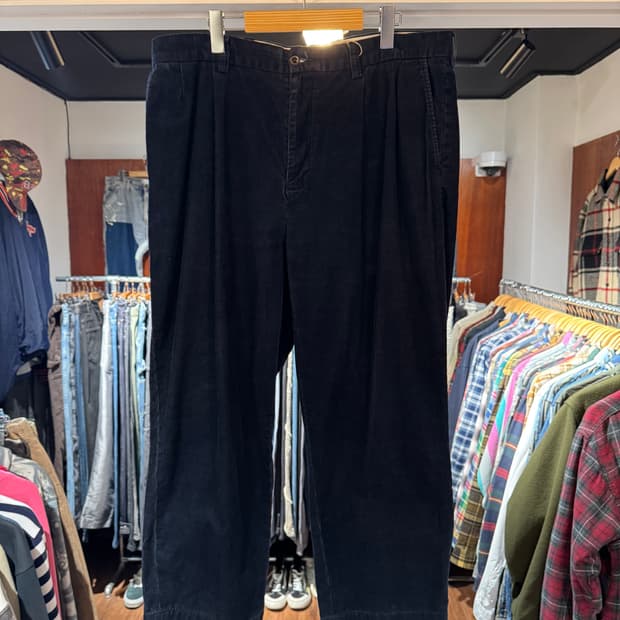 폴로랄프로렌 투턱 코듀로이 팬츠 빈티지 골덴바지 네이비 38