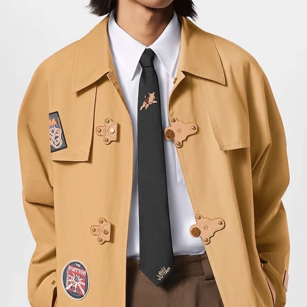 루이비통 X 타일러 점핑도그 넥타이