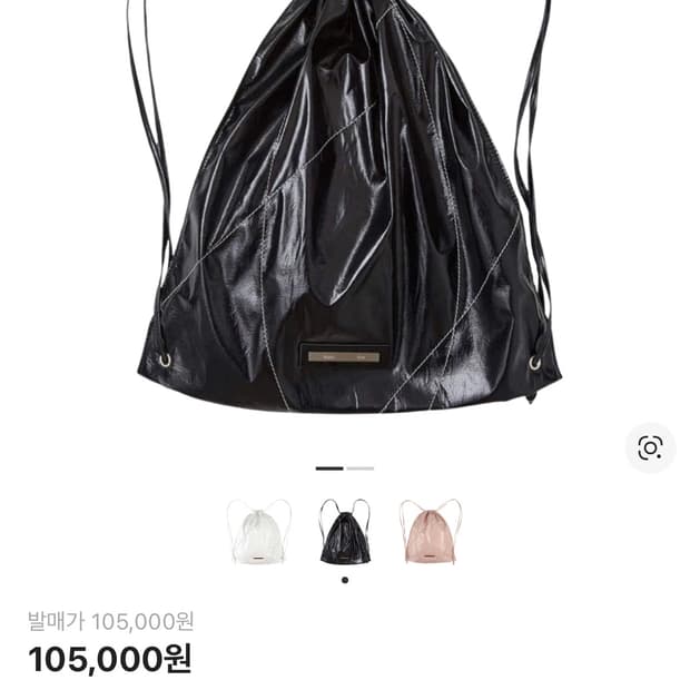 마뗑킴 스트링 백팩 블랙