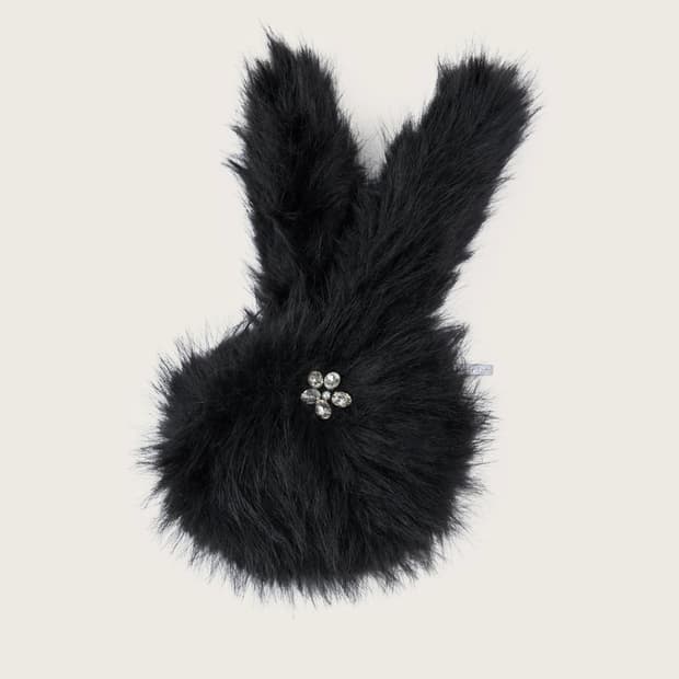 시몬로샤 25fw 폭스 퍼 동전지갑 키링/블랙