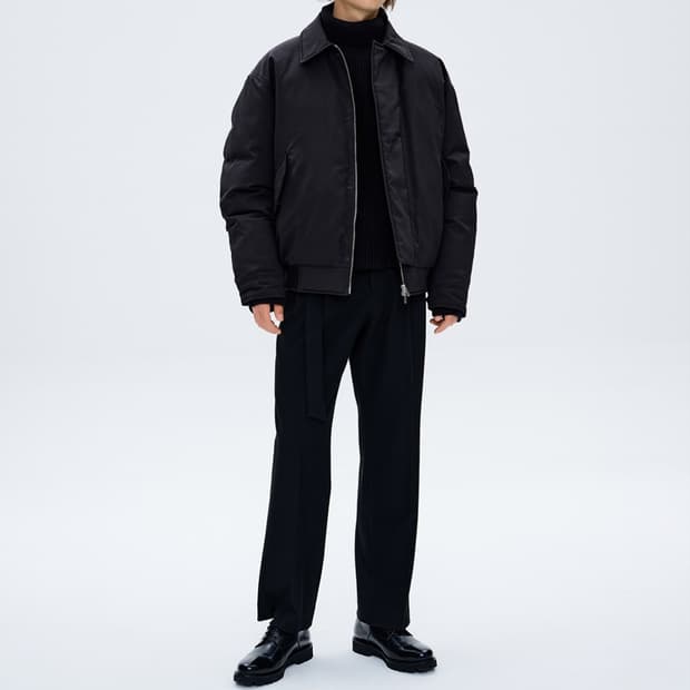 TNGT 오버핏 플라이트 구스 다운 점퍼 100