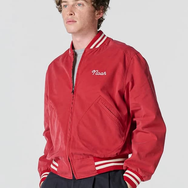 L) 노아 noah 코튼 바시티 자켓 레드