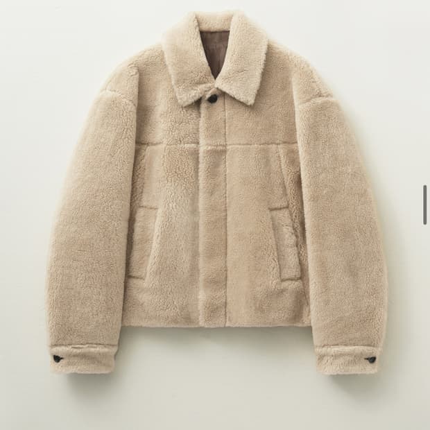 엘무드 안데스 울 시어링 자켓 알파카 베이지